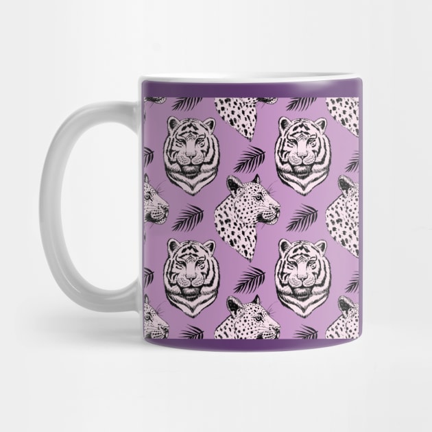 Purple Wild Cats by SWON Design